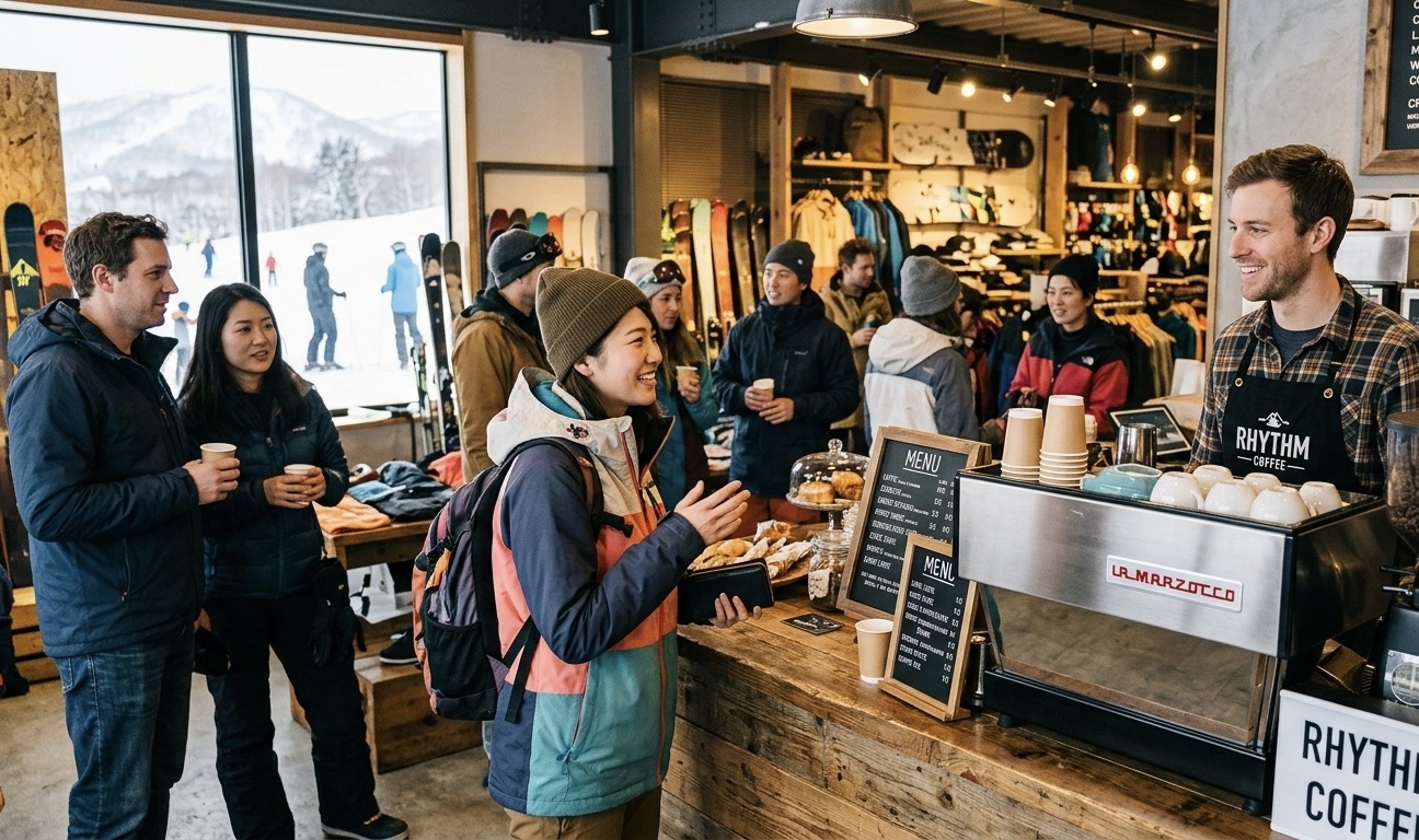 ニセコの国際的な街並み